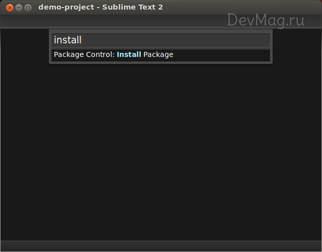 Установка сниппета через Package Control в Sublime Text 2