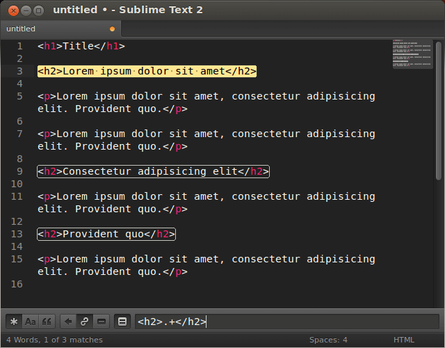 Последовательный поиск с использованием регулярных выражений в Sublime Text 2
